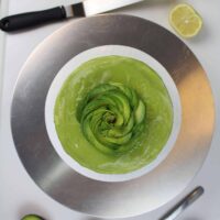 image of avocado chocolate cake with avocado frosting