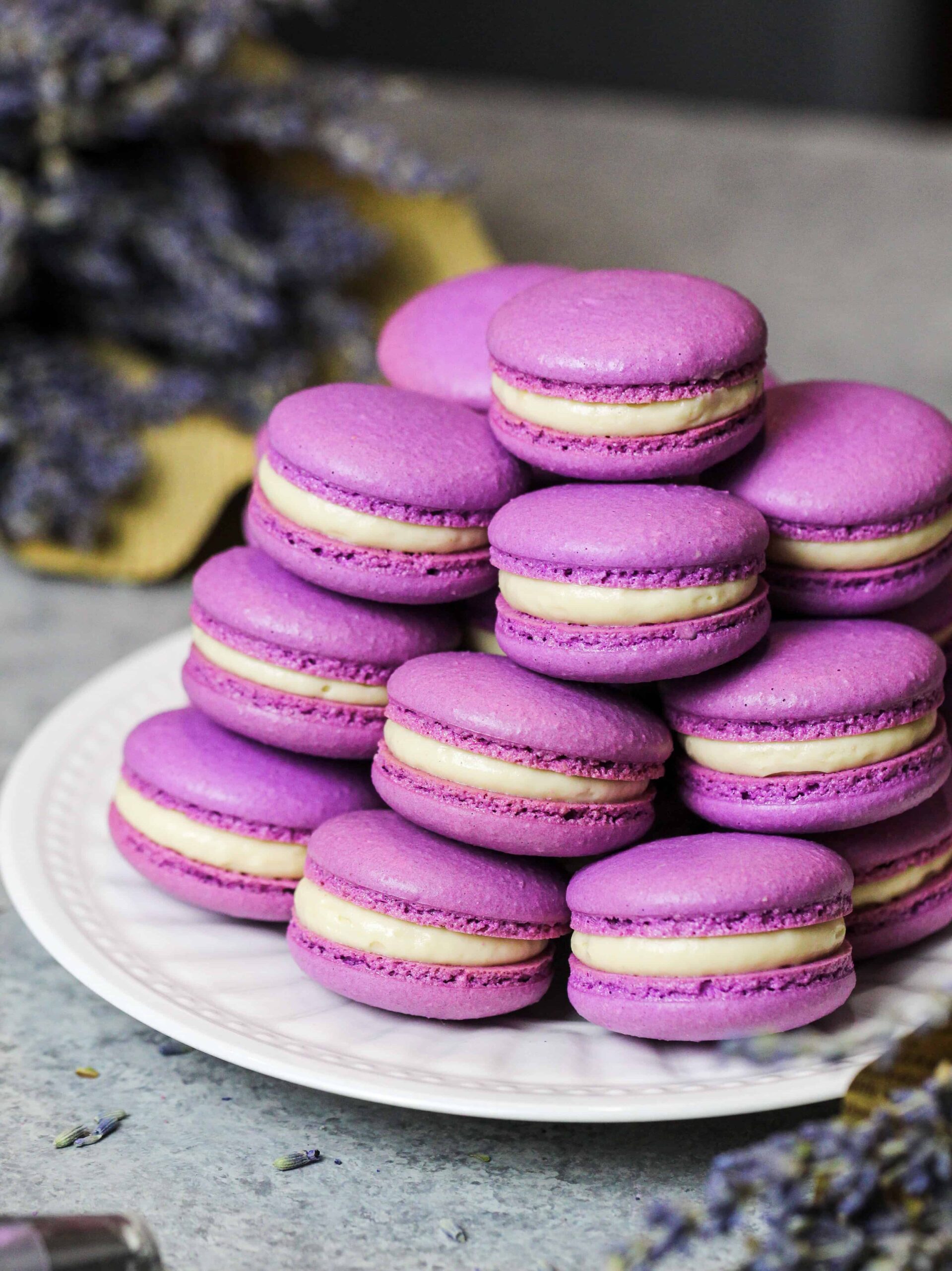 image of honey lavender macarons