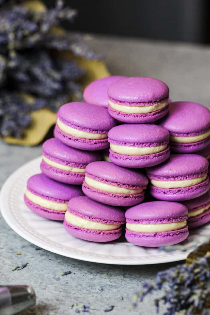 image of honey lavender macarons