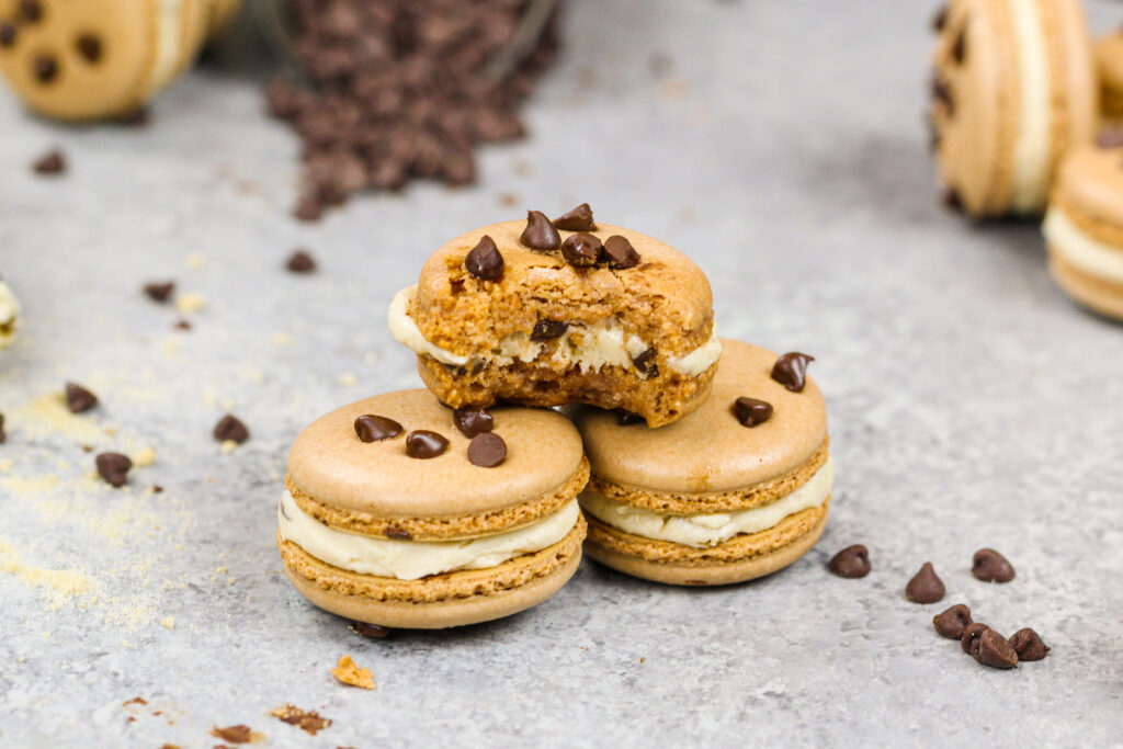 image of cookie dough macarons