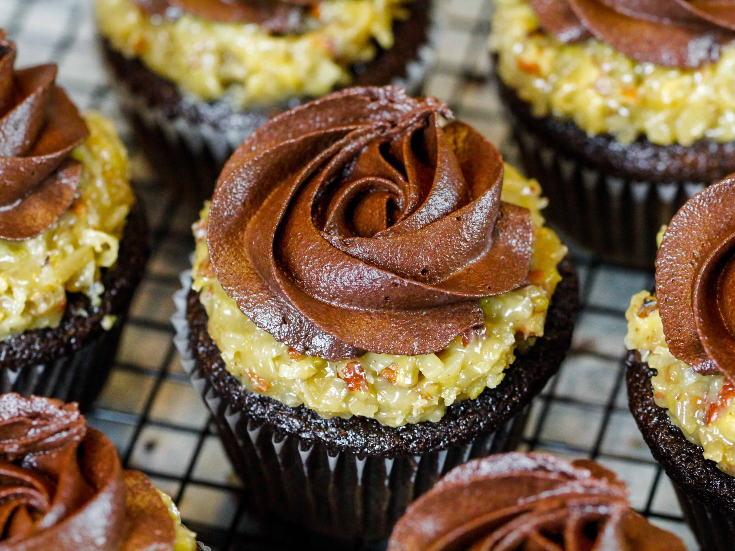 image of the best german chocolate cupcake recipe