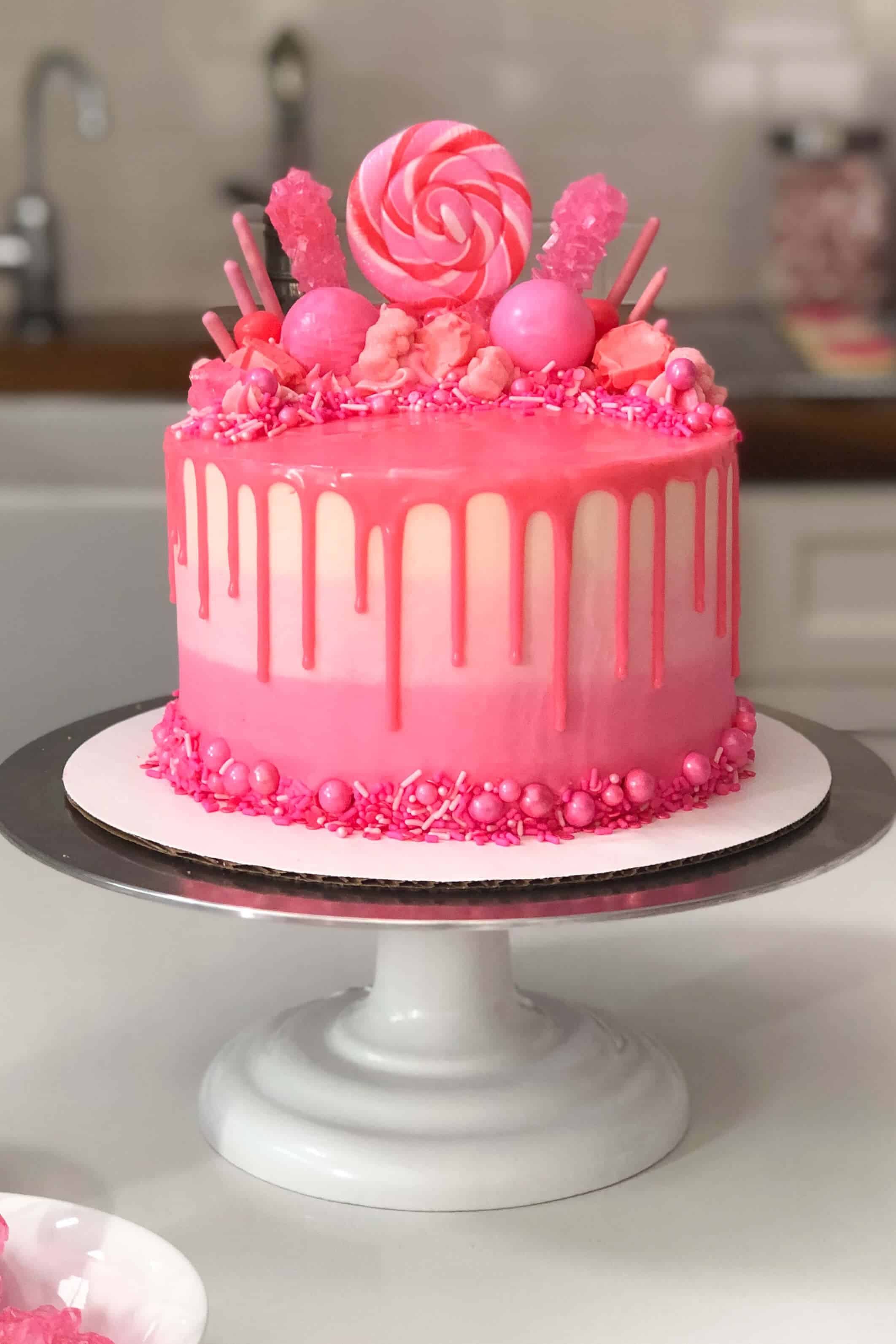 Image of PInk Drip Cake