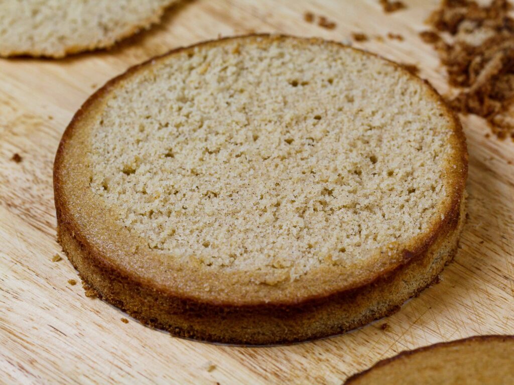 image of a spice layer cake that's been leveled