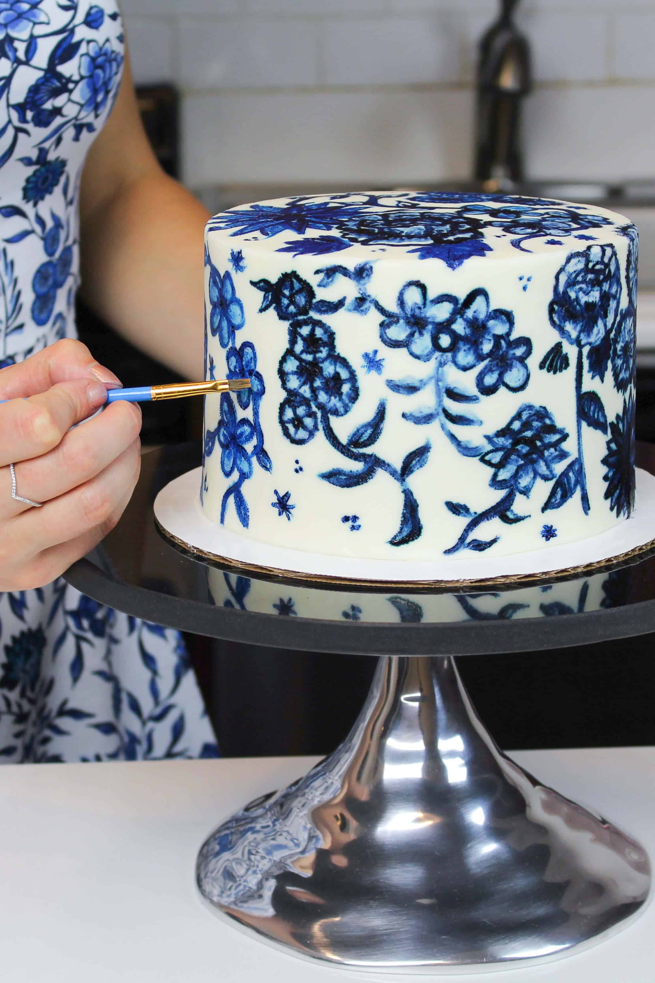 me painting blue cake-2