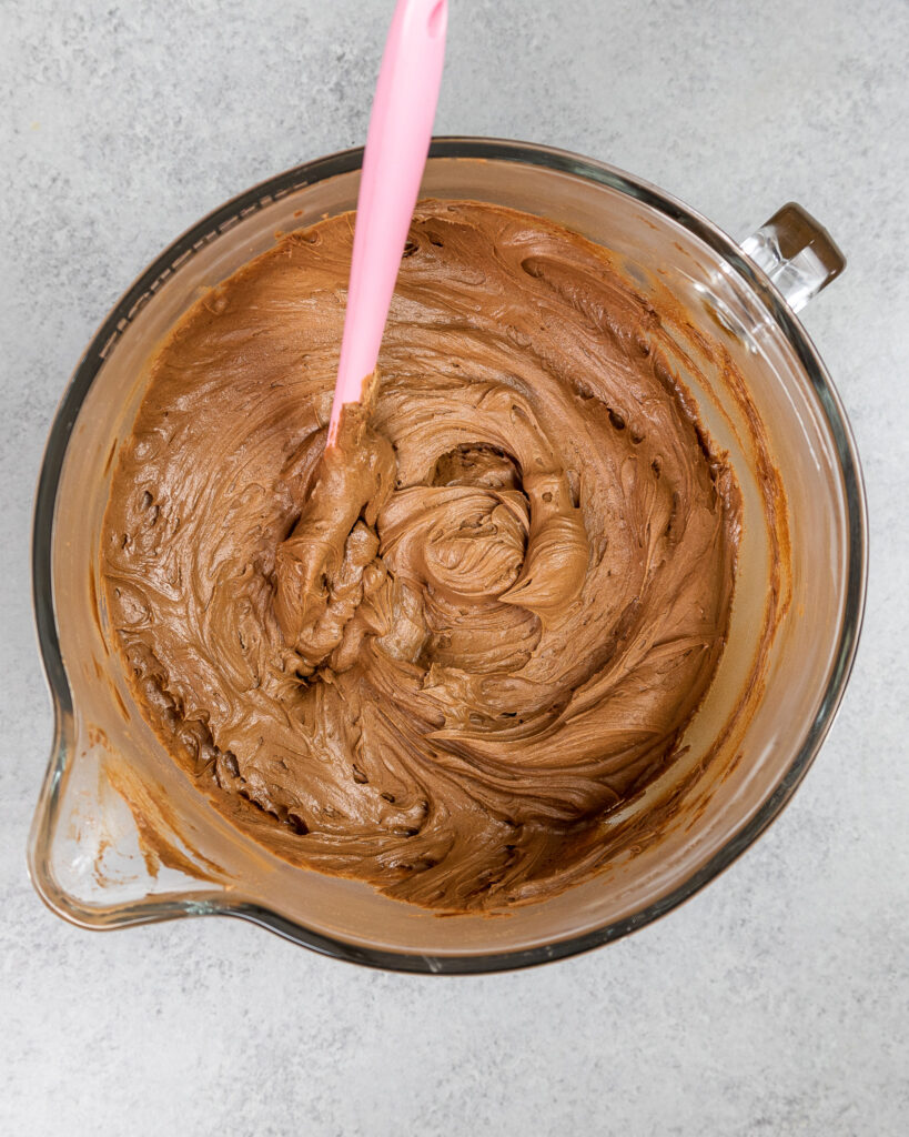 image of milk chocolate buttercream made for a milky way cake