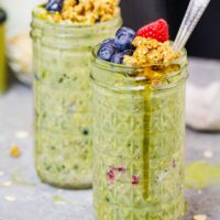 image of matcha overnight oats