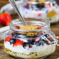 image of protein overnight oats made without protein powder