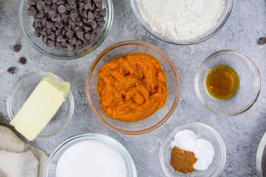 image of vegan pumpkin cookie ingredients